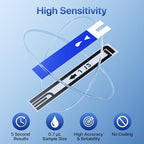 Riroga Blood Glucose Test Strips, 100 Count Blood Sugar Test Strips for Diabetes, 100 Counts Blood Lancets, Only Blood Glucose Monitoring System G-421
