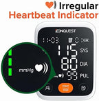 KONQUEST Blood Pressure Monitor, Upper Arm, Accurate Cuff 8 ½ ” - 16 ½” Monitor with Large LED Display, 2 Users 398 Sets Memory & HR Detection, Digital BP - Tensiometro Digital