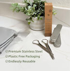 Me Mother Earth 2 pack Stainless Steel Tongue Scraper for Adults with 2 Metal Travel Cases – Durable Metal Cleaner for Oral Care, Fresh Breath, and Eco-Friendly Dental Care