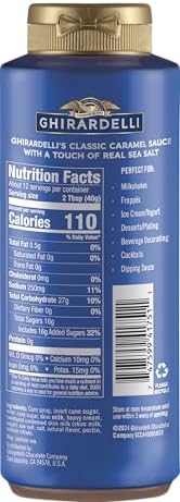 Ghirardelli Chocolate Company Sea Salt Caramel Sauce Squeeze Bottle, 16 oz (Pack of 1)