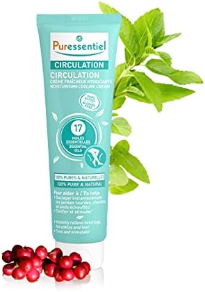 Puressentiel Circulation Essentials Set - Cooling Cream, Fresh Gel, and Spray - Aromatherapy Products for Muscle Tension - Provides Instant, Lasting Relief - Natural and Plant-Based Blends - 3 pc