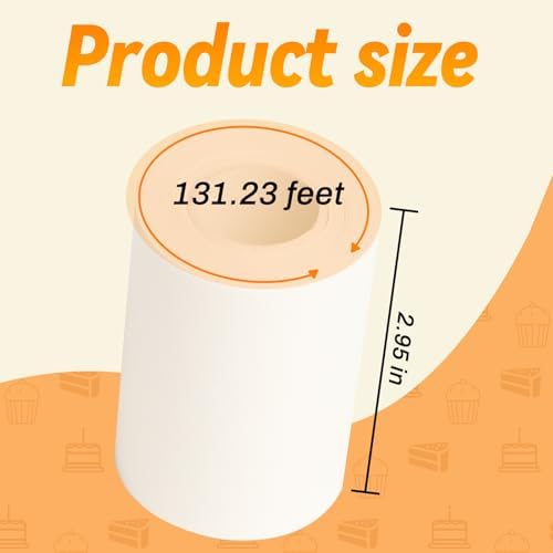Baking Parchment Paper Side Liners - 2.95 in x 131.23 ft Cake Pan Side Liner Roll Parchment Paper Strips for Round Cake Pans, Cheesecake Springform Pan, Heat Resistant Kitchen Paper