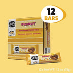 YuBi Bars - Peanut Protein Bars - 100 Calories, 10g of Protein, 0g of Sugar, Low Carb, Palm Oil Free/Non-GMO, Gluten Free, Dairy Free, Healthy Snack, Non-GMO - 14.8oz (12 Pack, Peanut)
