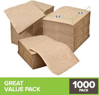Brown Disposable Paper Napkins (1000 Count), Eco Friendly Tan Napkins Bulk for Restaurants, Dinner Parties and Crafts