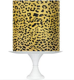 Edible Gold Leopard Print Cake Topper, Animal Pattern Icing Sheet, Black and Gold, 10x8 Inch