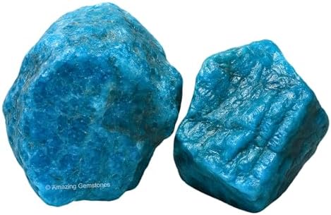 Amazing Gemstone Apatite Raw Crystals and Healing Stones, Natural Rocks for Tumbling and DIY Raw Stones and Crystals (1 Piece)