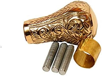 Brass Knob Handle - Handmade in Golden Finish - Unique Gentleman Decorative Walking Sticks and Canes for Men/Women/Seniors, Gold
