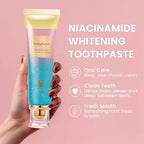 2 Pack BodyAccel Niacinamide Whitening Toothpaste, Triple Whitening Niacinamide Toothpaste, Brightens and Whitens Teeth, Natural Gentle, Fresh Breath