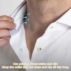 6pcs self-adhesive collar stickers, disposable women's men's hat shirt collar neck pad with transparent tape, absorbent and sweat wicking, invisible sweat pad for hat armpit shirt neck (8m)