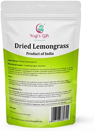 Dried Lemongrass 1 LB | Cut and Sifted Loose Leaf | Aroma Rich Lemon Grass | by Yogi's Gift ®