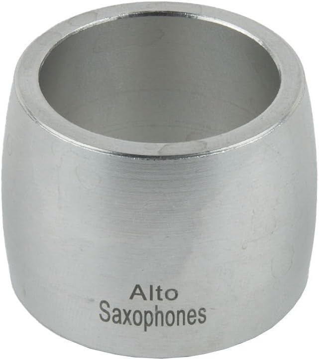 Metal Saxophone Ligature and Reed Clip Clamp Ring for Alto Sax Clarinet Mouthpiece Silver Precise Tightening Enhanced Sound Quality Easy to Use Design(For Alto Sax)