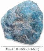 2PCS Natural Raw Stone Healing Crystals Bulk Healing Gemstones for Reiki Tumbling Fountain Rocks Meditation Garden Home Decor (Blue Apatite)