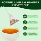 Organic Dandelion Wolfberry Tea - Kidney and Liver Detox Tea - Organic Liver Kidney Cleanse & Detox with Dandelion, Goji Berry, Milk thistle, Turmeric, Hibiscus and extra Herbal Ingredients
