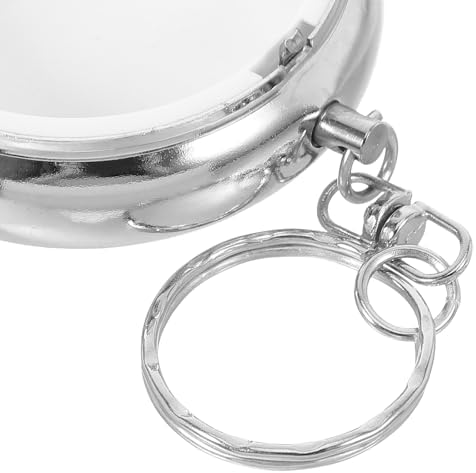 FOMIYES 2pcs Portable Keychain Pill Holder Small Single Compartment Pill Case Medicine Storage Container for Travel and Daily Use