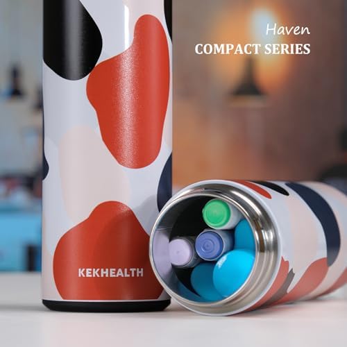 Compact 60H Insulin Pens Cooler Trave Case with QR Medical Travel Tag Medicine Cooler Bag for Travel TSA Approved EpiPen Carry Case Diabetic Travel Kits with Biogel Ice Pack（Haven）