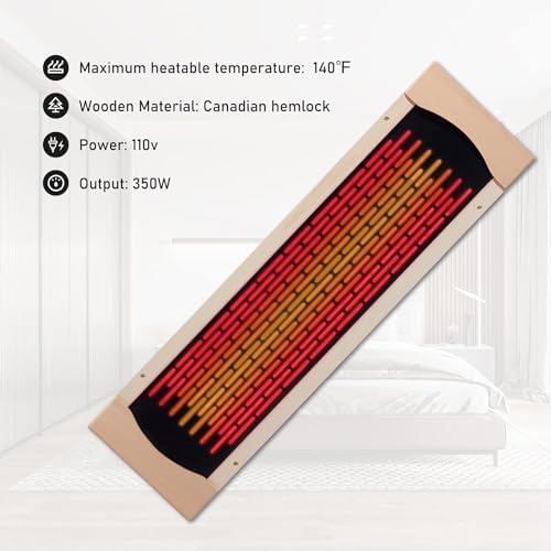 Far Infrared Carbon Fiber Glass Red Light Heater Tube, Infrared Sauna Heater, Sauna Accessories, Sauna Heater 110V, Infrared Suana Heating Element Tube for Wooden Indoor/Outdoor Sauna