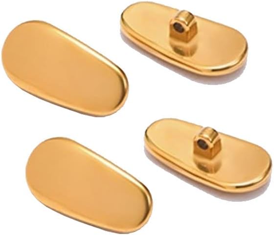 2 Pairs Ceramics Glasses Nose Pads Myopia Glasses Screw Type Nose Pad Accessories - Gold