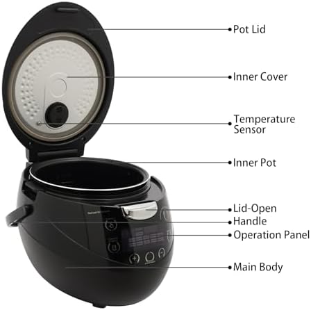 Commercial Boba Cooker,6L/1.59gal Boba Maker Machine Automatic Pearl Maker Boba Making Tapioca Pearls Boba Pot l w/Keep-Warm Function for Boba, Pudding, Sago, Taro Balls