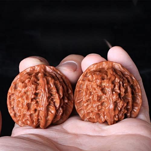 1 Pair Boutique Natural Wenwan Walnut Handball Health Grip Ball Palm Massage Chinese Walnuts Elderly Gift Massage Gadget Which is Durable and Solid Natural Texture Solid Wood