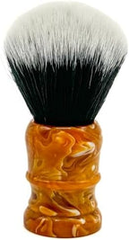 Parker “Solar Storm” Ultra‑Soft Synthetic Shaving Brush – 28 mm Tuxedo Knot – High‑Density for Superior Lathering + Acrylic Stand