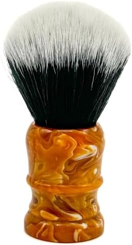Parker “Solar Storm” Ultra‑Soft Synthetic Shaving Brush – 28 mm Tuxedo Knot – High‑Density for Superior Lathering + Acrylic Stand