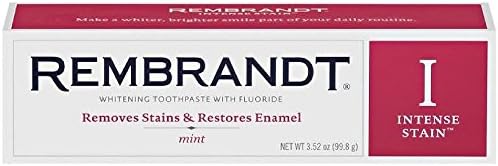 REMBRANDT Intense Stain Whitening Toothpaste With Fluoride, Removes Tough Stains, Rehardens And Strengthens Enamel, 3.5 Ounce - (Pack of 2)
