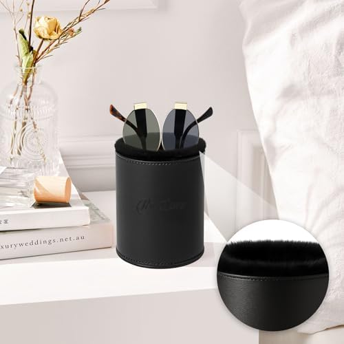 RayLove Leather Eyeglasses Case, Glasses Case, Anti-scratch Glasses Storage Organizer, Sunglasses Case with Soft Plush Lining