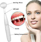 Dental Mirror with Light,Teeth Inspection LED Anti-Fog Mouth Mirror,Dentist Oral Care Tool