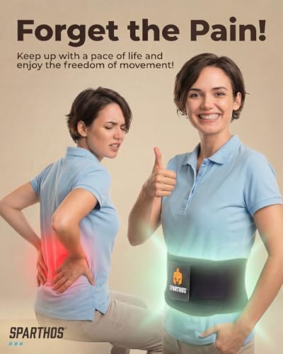 Sparthos Back Support Belt - Immediate Relief from Back Pain, Sciatica, Herniated Disc - Breathable Brace With Lumbar Pad - Lower Backbrace For Home & Lifting At Work - For Men & Women - (X-Small)