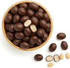 NY Spice Shop Belgian Dark Chocolate Coated Peanuts - 1 Pound Sweet & Crunchy Chocolate Snacks - Gourmet Treats for Festive Parties, Dessert Toppings, Celebration Tables & Sweet Buffets