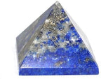 Jet Natural Lapis Lazuli Gemstone Pyramid | Polished Crystal Decor | Approx 1.25–1.75 Inch | Home & Office Display Stone