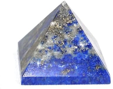 Jet Natural Lapis Lazuli Gemstone Pyramid | Polished Crystal Decor | Approx 1.25–1.75 Inch | Home & Office Display Stone