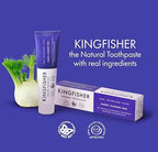 Kingfisher Natural Fennel Toothpaste 100ml - Fluioride Free (Pack of 4)