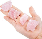 1 lb Bulk Rose Quartz Rough Stones Large 1" Natural Raw Stones for Tumbling, Cabbing, Fountain Rocks, Decoration,Polishing, Wire Wrapping, Wicca and Reiki