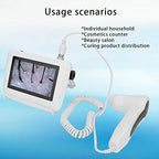 Skin Hair Analyser,5 in 50X/200xLens LCD Digital Microscope Rechargeable Portable Scalp Detector Scanner Professional Scalp Hair Follicle Oil Moisture Magnifying Detector Skin Pigment Tester,US