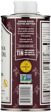 La Tourangelle, Roasted Walnut Oil, Plant-Based Source of Omega-3 Fatty Acid, Cooking, Baking, & Beauty, 16.9 Fl Oz