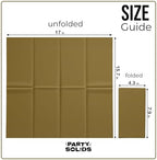 Party Solids Gold Dinner Napkins Disposable 8" x 4" Folded - 40 Pcs 2 Ply Gold Napkins Disposable Paper Guest Towels for Bathrooms, Dinners, Everyday Parties & Party Supplies