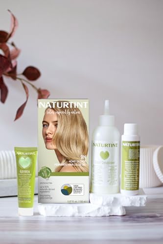 Naturtint 9N Honey Blonde Permanent Hair Color (Pack of 6), Ammonia Free, Vegan, Cruelty Free, up to 100% Gray Coverage, Long Lasting Results (Packaging may vary)