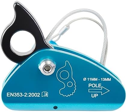 Detachable Climbing Ascender 15kN Rope Grab Ascender, Flip Line Adjuster, Fall Protection Belay Device for Rock Climbing,Tree Arborist/Fit for 11~13 MM Rope