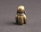 DMtse Brass Mini Happy Laughing Maitreya Buddha Statue Ornaments Small Figurine Brings Peace and Prosperity Decoration