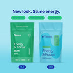 Neuro Energy & Focus Gum - 40mg Natural Caffeine Gum & Nootropic Energy Supplement with L-Theanine & B Vitamins - Sugar Free, Vegan - Spearmint, 90ct