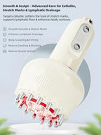 Yuonry Lymphatic Drainage Massager & Anti Cellulite Massage Tool, Helps Reduce Stretch Marks & Cellulite, for Legs, Arms & Belly, Body Sculpting Machine with Microcurrent, Light, Heat & Vibration
