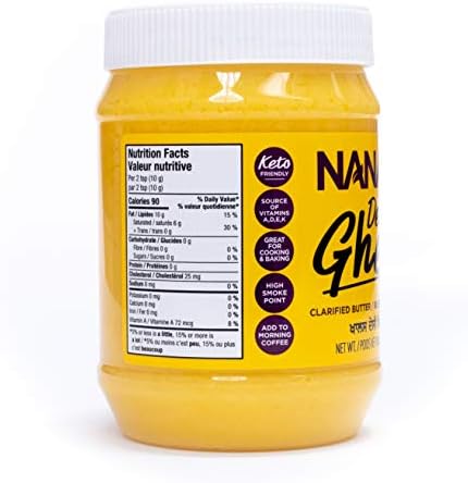 Nanak Desi Ghee Clarified Butter - Premium Quality, Keto Friendly, Certified Paleo, Lactose-Free, Source of Vitamins A & D Great Alternative for Butter Suitable for Cooking (28 oz)