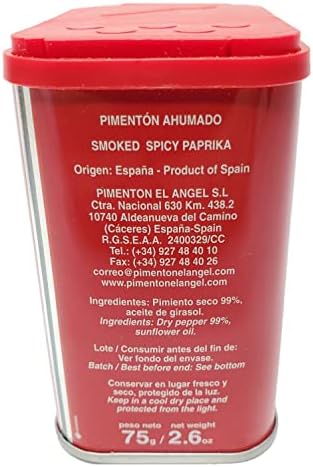 El Angel Smoked Hot Paprika From Spain (1 Pack)