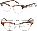 Circleperson Women Cat eye Reading glasses Rhinestone reader Vintage style