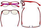 Eyekepper Computer Gaming Reading Glasses Optical Half-Rim Frame Anti Fatigue Blue Light Blocking Orange Tinted Lens