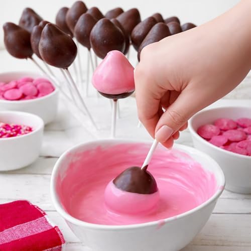 Pink Candy Wafer Chocolate Melts - 12 oz Candy Melting Wafers for Baking, Decorating, Dipping, Drizzling & Desserts