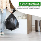 Delka Heavy Duty Black Bin Bags – Extra Strong, Leak-Proof Plastic Liners – Ideal for Kitchen, Home, DIY & Garden, Household, Office & Catering – Made from 100% Recycled Material (100L, 25 Pack)