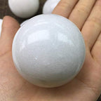 White Marble Sphere Natural Stones and Minerals Quartz Healing Crystals Decorations for Home Gift