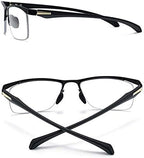 Reading Glasses, Anti Eye Fatigue, High Definition, Dual Use, Anti-Blue Light, Anti-Fatigue, Male, Black Frame, Youthful, Fashionable Business Glasses,+1.5